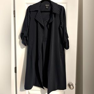 Rachel Zoe Striped Navy Trench Jacket